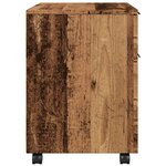 vidaXL Classeur mobile roues vieux bois 45x38x54 cm bois d'ingénierie