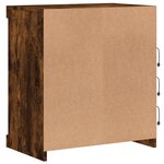 vidaXL Buffet avec lumières LED chêne fumé 60 5x37x67 cm