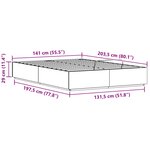 vidaXL Cadre de lit ottoman Brun Ciré 140 x 200 cm Pin massif