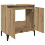 vidaXL Armoire d'évier chêne artisanal 58x33x60 cm bois d'ingénierie