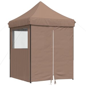vidaXL Tente de fête 200 x 200 x 306 cm Marron Tissu Oxford