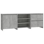 vidaXL Buffets 3 Pièces Gris béton Bois d'ingénierie
