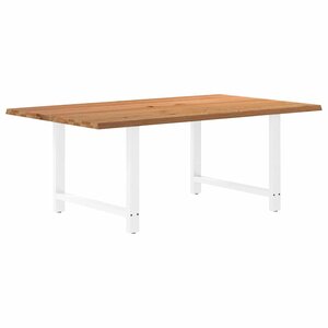vidaXL Table à manger marron clair bois de chêne massif rectangulaire