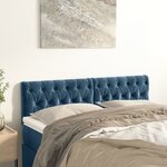 vidaXL Têtes de lit 2 Pièces Bleu foncé 72x7x78/88 cm Velours