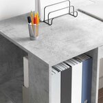 vidaXL Bureau avec Rangement Gris béton 130 x 50 5 x 75 cm