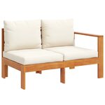 vidaXL Salon de jardin avec coussins 10 Pièces bois d'acacia solide