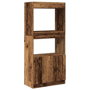 vidaXL Buffet haut vieux bois 63x33x140 cm bois d'ingénierie