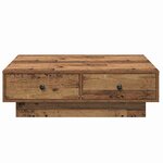 vidaXL Table basse Bois ancien 90 x 90 x 28 cm Bois d'ingénierie