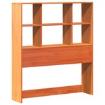 vidaXL Lit bibliothèque sans matelas cire marron 100x200 cm pin massif