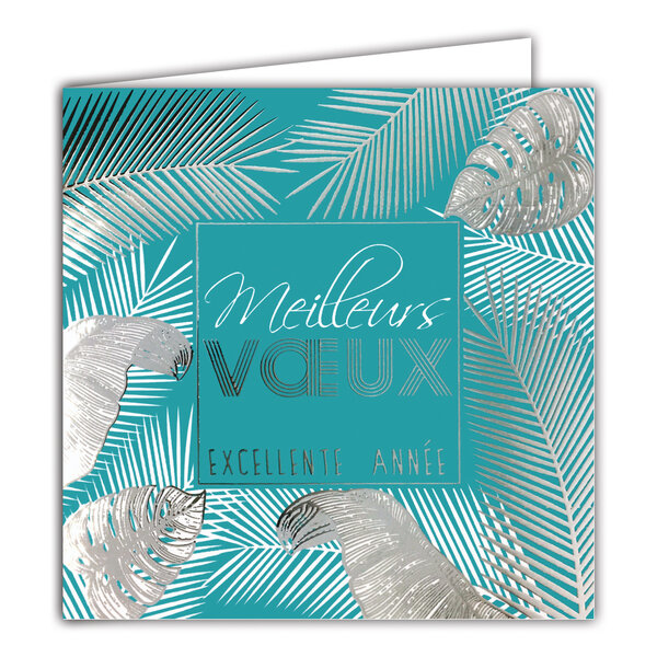 Carte Meilleurs Vœux avec Enveloppe Blanche 15x15cm