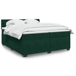 vidaXL Sommier à lattes de lit et matelas Vert foncé 200x200cm Velours