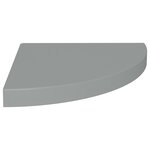 vidaXL Étagère d'angle flottante gris 35x35x3 8 cm MDF