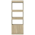 vidaXL Buffet haut 63x33x180 cm chêne sonoma bois d'ingénierie