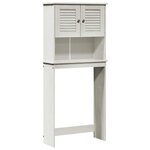 vidaXL Cabinet pour lave-linge avec porte VIGO Blanc et Blanc Antique