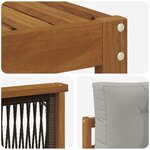 vidaXL Ensemble de canapés d'extérieur 8 pc Naturel et gris clair