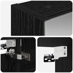 vidaXL Armoire Miroir de Salle de Bain Chêne noir 40 x 10 5 x 60 5 cm
