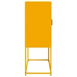 vidaXL Buffet haut jaune moutarde 68x39x107 cm acier