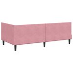 vidaXL Cadre de lit d'angle avec matelas 2 pc Rose 80 x 200 cm Velours