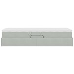 vidaXL Lit avec rangement et matelas Gris clair 100 x 200 cm Velours