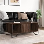 vidaXL Table basse chêne marron 100x51x40 cm bois d'ingénierie