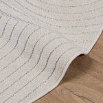 vidaXL Tapis de surface Rond HUARTE Crème Ø 200 CM Polyester