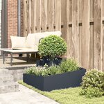 vidaXL Porte-plante Anthracite 80x80x50 cm Acier laminé à froid