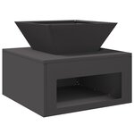 vidaXL Braise Noir 50 x 50 x 40 cm Acier
