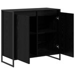 vidaXL Meuble d'appoint Chêne noir 79 x 36 x 75 cm Bois d'ingénierie