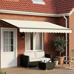vidaXL Auvent rétractable électrique Crème et Anthracite 5 x 3 m