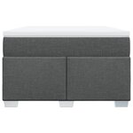 vidaXL Sommier à lattes de lit avec matelas gris foncé 120x190cm tissu