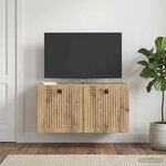 vidaXL Meuble TV mural 59 5 x 31 x 30 cm Chêne artisanal