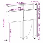 vidaXL Tête de lit de rangement Chêne fumé 75 cm Bois d'ingénierie