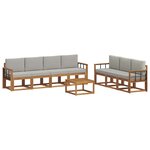 vidaXL Ensemble de canapés d'extérieur 8 Pièces Gris Naturel et Clair