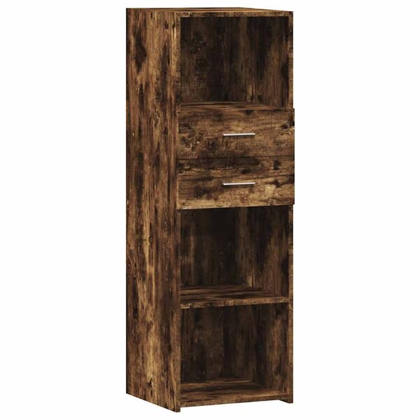 vidaXL Buffet haut chêne fumé 40x42 5x124 cm bois d'ingénierie