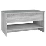 vidaXL Table basse Sonoma gris 80x50x40 cm Bois d'ingénierie
