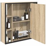vidaXL Armoire Miroir de Salle de Bain Beige 60 x 16 x 60 cm