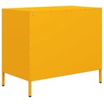 vidaXL Buffet jaune moutarde 68x39x58 5 cm acier laminé à froid