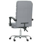 Fauteuil de bureau massage inclinable de bureau informatique étude clair tissu gris 02_0025386