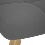 vidaXL Chaise à bascule avec repose-pied Gris foncé Tissu
