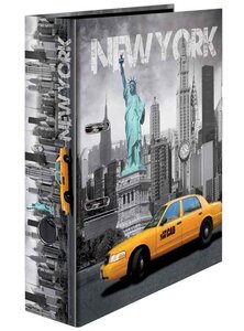 Classeur à Levier Carton A4 Dos de 70 mm Motif New York HERMA
