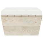 vidaXL Repose-pied palette de jardin avec coussin Épicéa imprégné