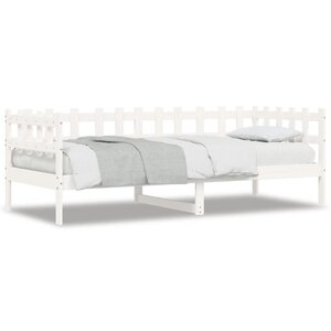 vidaXL Lit de jour sans matelas blanc 80x200 cm bois de pin massif
