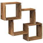 vidaXL Armoire murale 78x18x71 cm vieux bois bois d'ingénierie