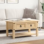 vidaXL Table basse avec tiroirs Corona 85x50x45 cm bois de pin massif