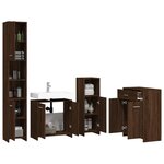 vidaXL Ensemble de meubles de salle de bain 4 Pièces Chêne marron