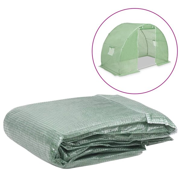 vidaXL Couverture de remplacement de serre (4 5 m²) 300x150x200cm Vert