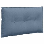 vidaXL Coussin de Dos Bleu 80 x 50 cm Tissu en velours côtelé