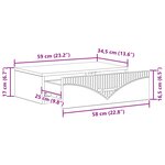 vidaXL Table d'appoint murale 59 x 34 5 x 17 cm Bois d'ingénierie