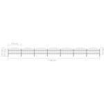 vidaXL Clôture de jardin à dessus en lance Acier (0 75-1)x11 9 m Noir