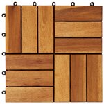 vidaXL Kit de tuiles de plancher en acacia 30 x 30 cm 30 Pièces